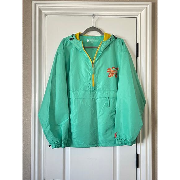 Dutch Bros Windbreaker Size Large Mint Green Jacket Unisex - Picture 2 of 7